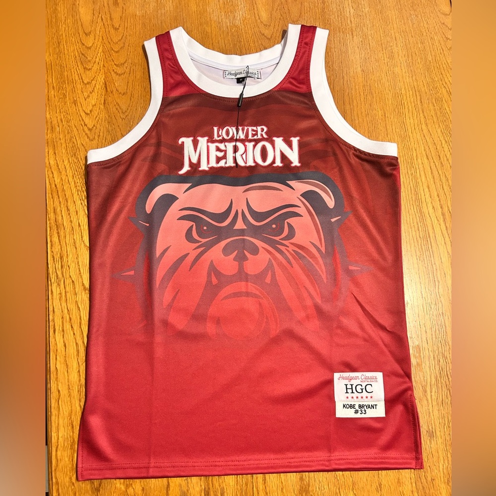 NEW Heqdgear Classics KOBE BRYANT #33 LOWER MERION HIGH SCHOOL JERSEY SZ M